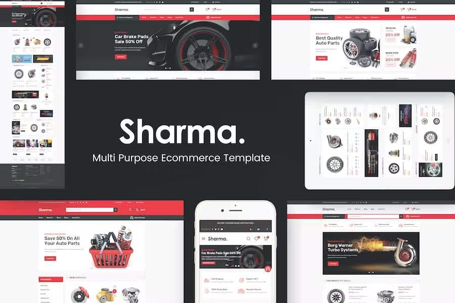 SHARMA – ACCESSORIES CAR OPENCART THEME (INCLUDED COLOR SWATCHES)